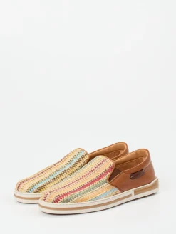 – Slipper aus Textil und Kalbleder color*Galizio Torresi Outlet