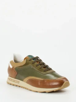 – Sneaker aus Kalbleder in Oliv*Galizio Torresi Sale