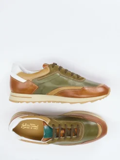 – Sneaker aus Kalbleder in Oliv*Galizio Torresi Sale