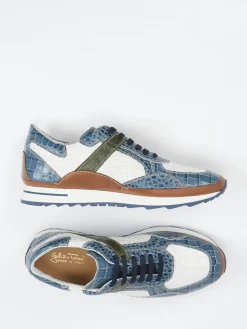 Herren Galizio Torresi – Sneaker aus geprägtem Leder creme