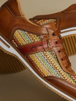 – Sneaker aus Kalbleder cognacfarben*Galizio Torresi Online