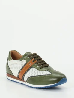 Herren Galizio Torresi – Sneaker aus Leder und Mesh oliv