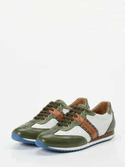 Herren Galizio Torresi – Sneaker aus Leder und Mesh oliv