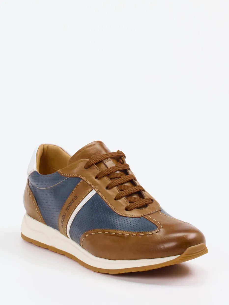 – Sneaker aus Kalbleder cognacblau*Galizio Torresi Best
