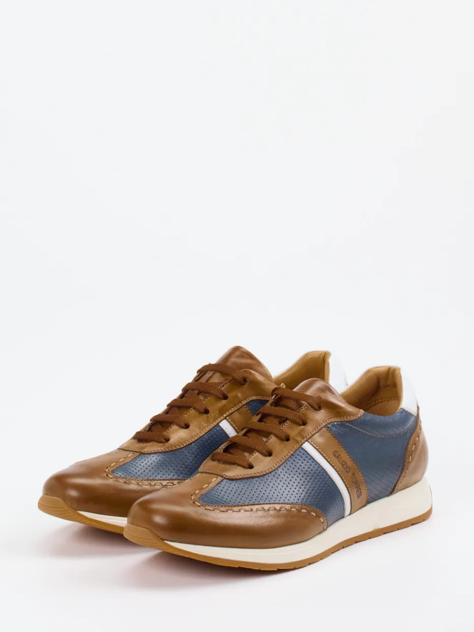 – Sneaker aus Kalbleder cognacblau*Galizio Torresi Best