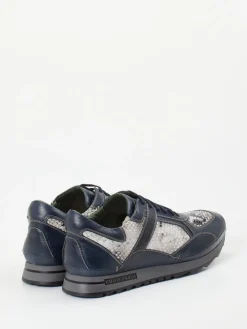 Herren Galizio Torresi – Sneaker aus geprägtem Leder dunkelblau