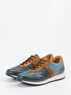 Herren Galizio Torresi – Sneaker aus Leder-Mix in Petrol