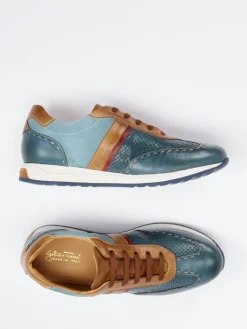 Herren Galizio Torresi – Sneaker aus Leder-Mix in Petrol