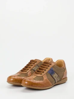 – Sneaker aus geprägtem Leder cognac*Galizio Torresi