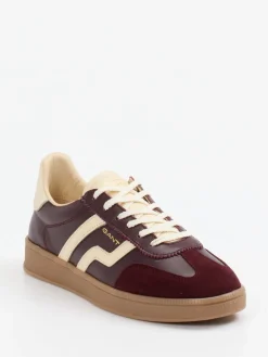 Damen Gant – Retro-Sneaker aus Velour/Leder wein