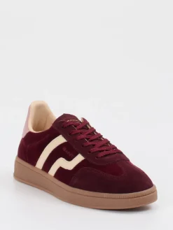 Damen Gant – Retro-Sneaker aus Veloursleder bordeaux
