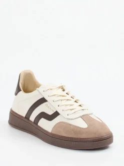 Damen Gant – Sneaker aus Velour- und Glattleder creme