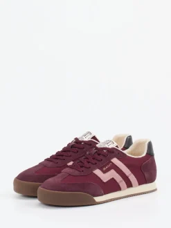 Damen Gant – Sneaker aus Velour/Textil in Bordeaux