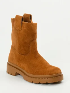 Damen Gant – Stiefelette aus Veloursleder cognacfarben