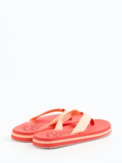 Damen Gant – Zehentrenner aus Textil in Korallrot