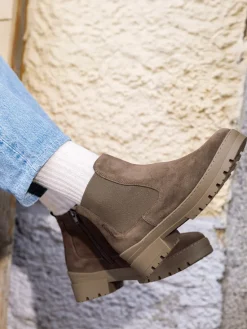 – Chelsea Boots aus Veloursleder taupe*Ganter Best