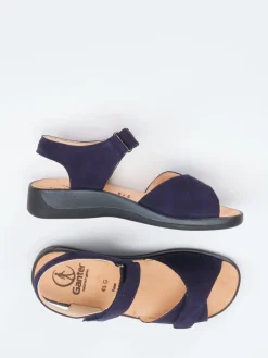 Damen Ganter – Komfortsandale aus Nubukleder dunkel