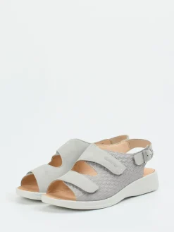 – Komfortsandale aus Nubukleder hell*Ganter