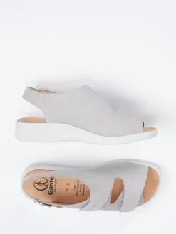 – Komfortsandale aus Nubukleder hell*Ganter