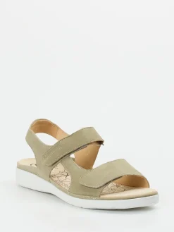 Damen Ganter – Komfortsandalen aus Veloursleder sandbeige