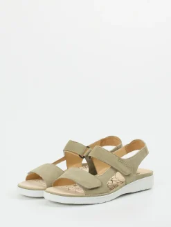 Damen Ganter – Komfortsandalen aus Veloursleder sandbeige