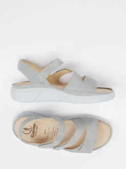 – Komfortsandalen aus Veloursleder hell*Ganter Hot