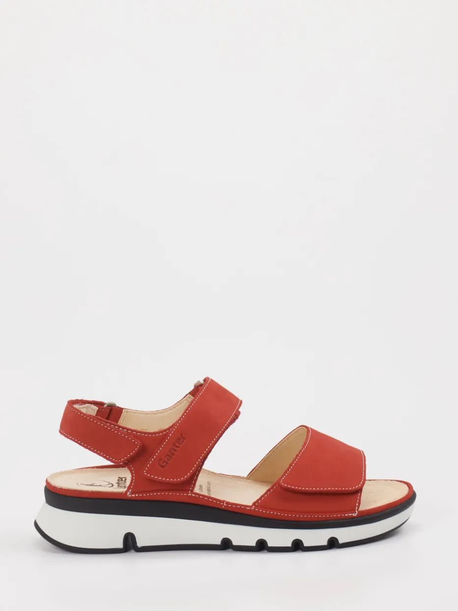 – Komfortsandalen aus Nubukleder ziegel*Ganter Discount