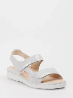 – Komfortsandalen aus Metallic-Material silber*Ganter Outlet