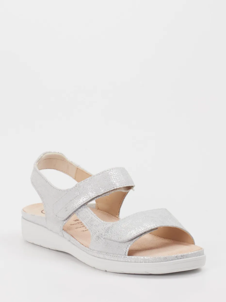 – Komfortsandalen aus Metallic-Material silber*Ganter Outlet