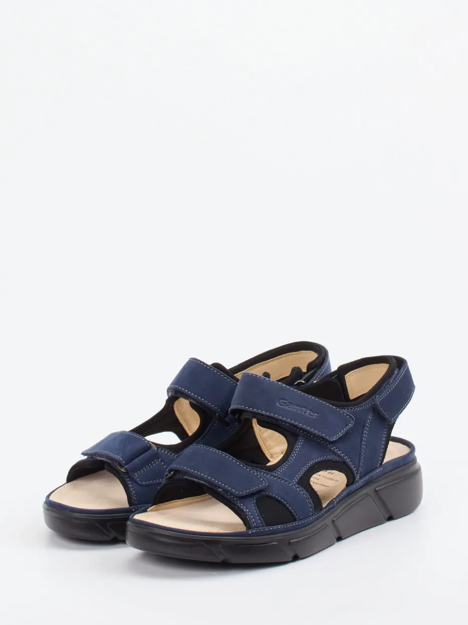 – Komfortsandalen aus Nubukleder Marine*Ganter Best