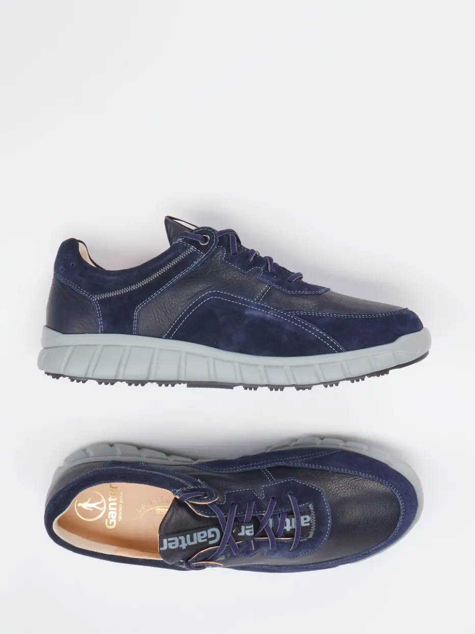 Herren Ganter – Komfort-Sneaker aus Kalbleder Dunkel