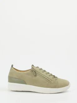 Damen Ganter – Komfort-Sneaker aus Veloursleder salbei