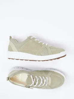 Damen Ganter – Komfort-Sneaker aus Veloursleder salbei