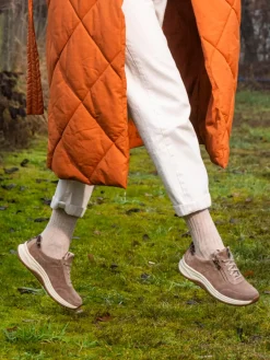 Damen Ganter – Komfort-Sneaker aus Veloursleder rosébraun