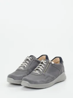 Herren Ganter – Komfort-Sneaker aus Velourleder grau