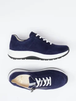 Damen Ganter – Komfort-Sneaker aus Veloursleder Dunkel