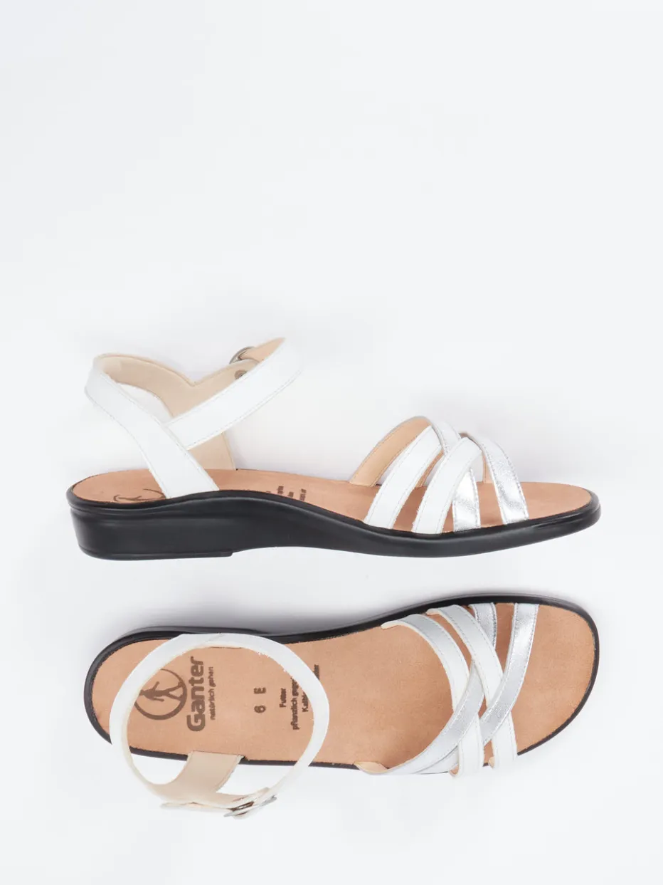 Damen Ganter – Sandalette aus Kalbleder in Metallic