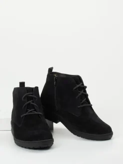 Damen Ganter – Schnürstiefelette aus Veloursleder