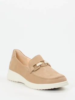 Damen Ganter – Slipper aus Nubukleder in Beige