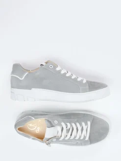 Damen Ganter – Sneaker aus Veloursleder hellgrau