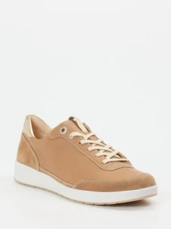 Damen Ganter – Sneaker aus Velour- und Glattleder Hell