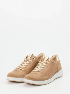 Damen Ganter – Sneaker aus Velour- und Glattleder Hell