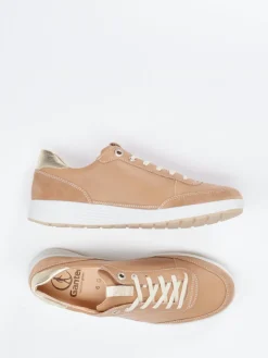 Damen Ganter – Sneaker aus Velour- und Glattleder Hell