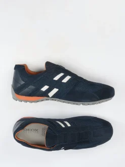 Herren Geox – Slip-On Sneaker aus Veloursleder Dunkel