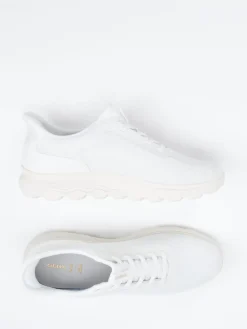 Damen Geox – Sneaker aus Textil in Offwhite