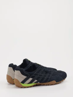 Herren Geox – Sneaker aus Velour und Textil Dunkel