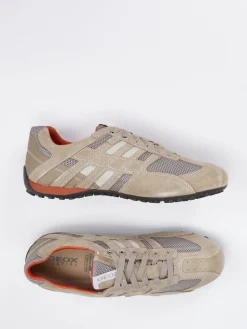 – Sneaker aus Veloursleder und Mesh beige*Geox Hot