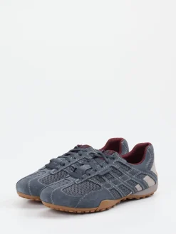 Herren Geox – Sneaker aus Veloursleder und Mesh