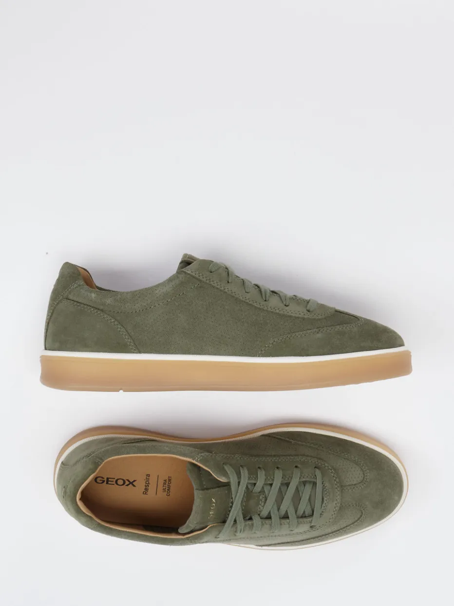 – Sneaker aus Veloursleder oliv*Geox Sale