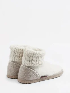 Damen Giesswein – Hüttenschuh aus Wollfilz wollweiß
